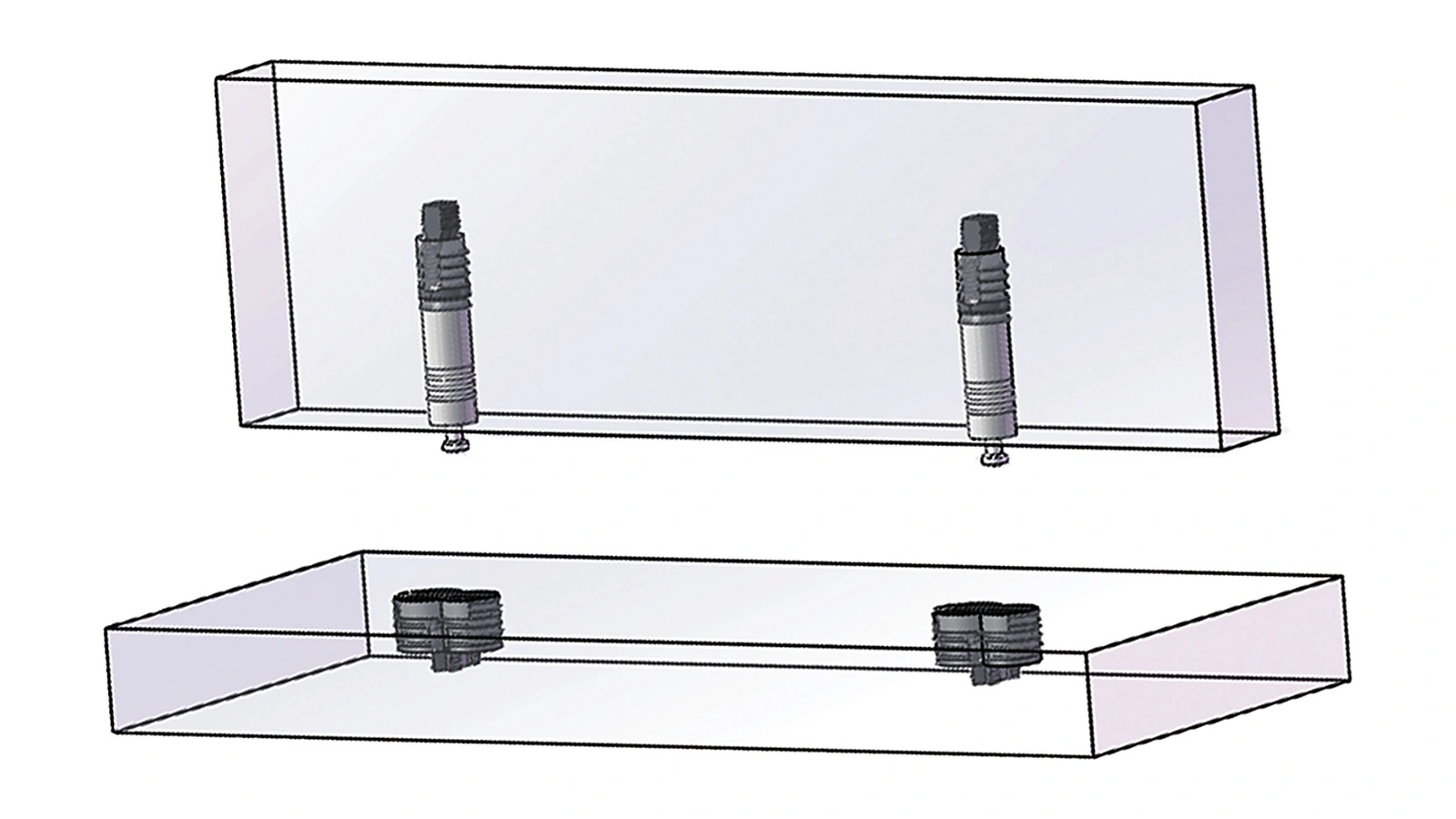 D002 concealed connectors joining cabinet panels
